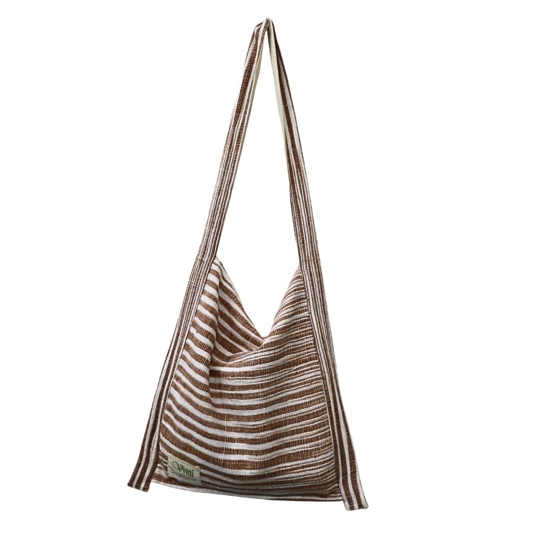 Beige Linear Eco Friendly Cotton Tote