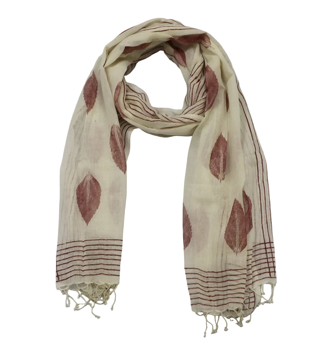 botanical print scarf eco fashion cotton scarf
