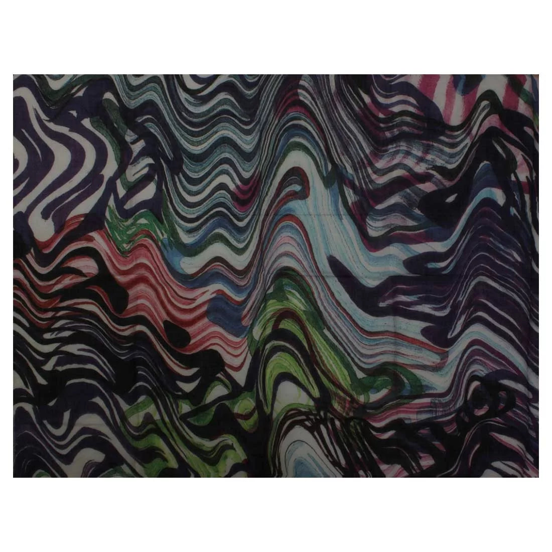 Digital Print Modal Scarf – Multicolour Wave Design