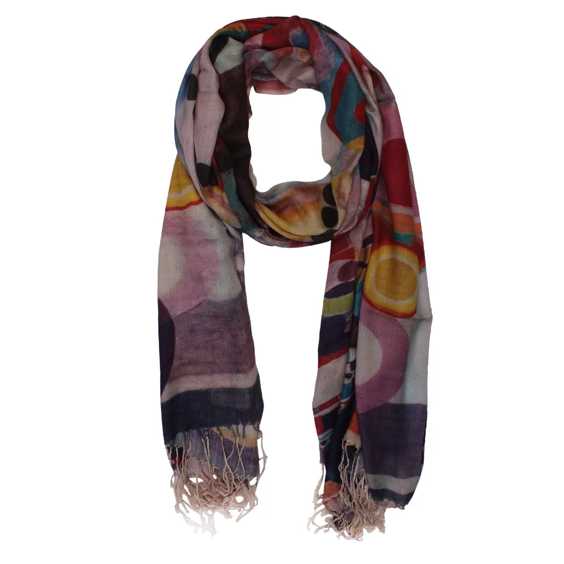Abstract Digital Print Modal Scarf – Multicolour