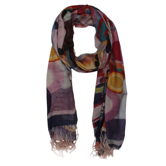 Abstract Digital Print Modal Scarf – Multicolour