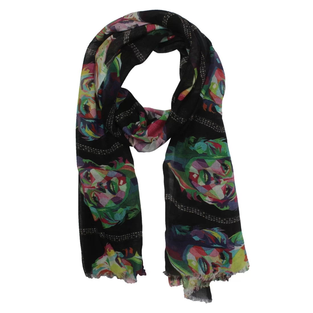 Digital Print Modal Scarf – Abstract Multicolour
