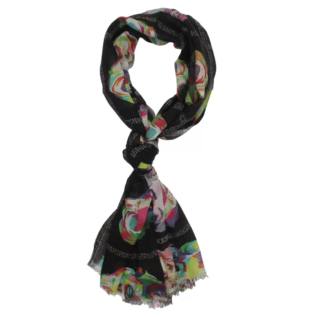 Digital Print Modal Scarf – Abstract Multicolour