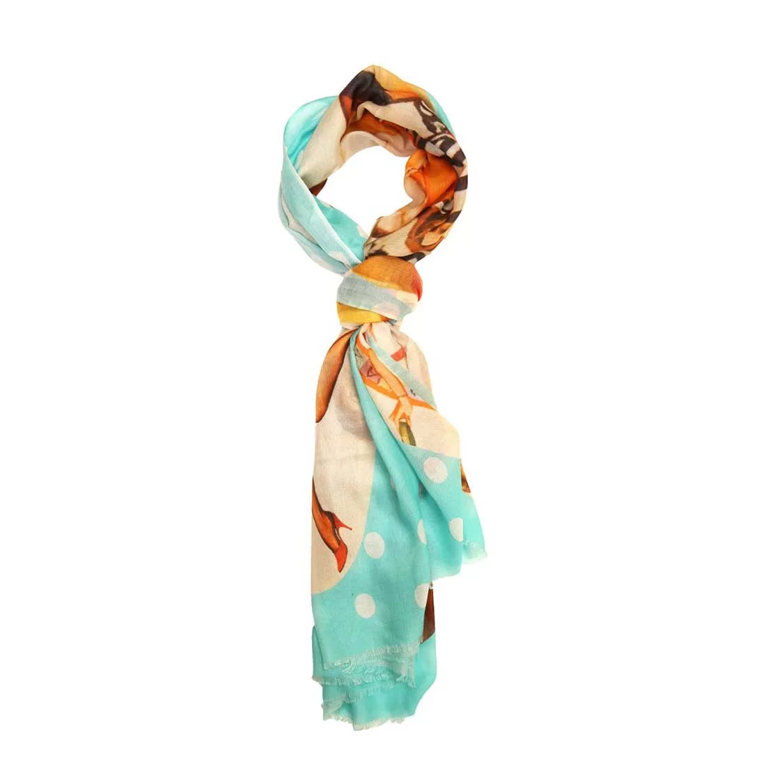 Digital Print Modal Scarf – Multicolour Drape