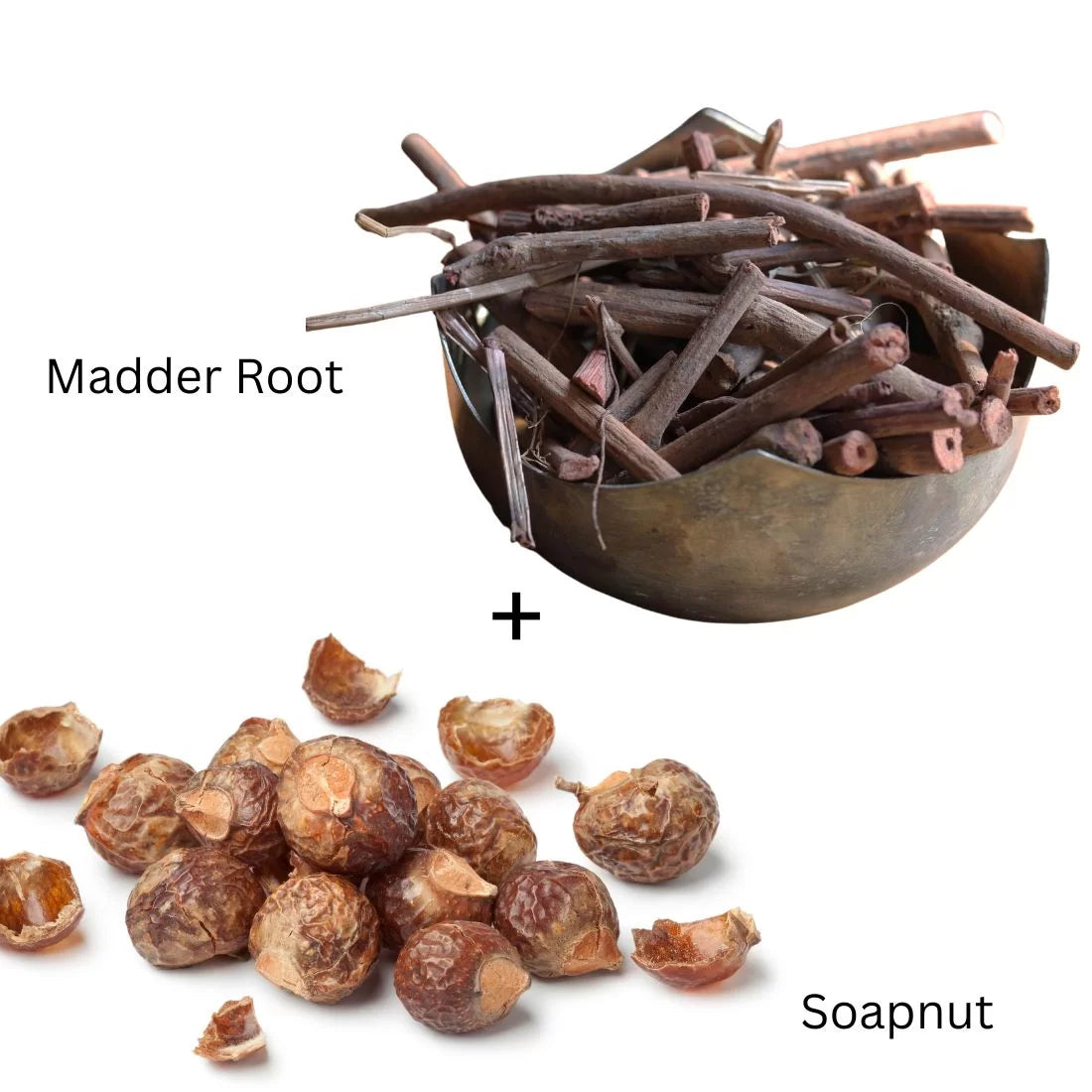 Natural Blood Red dye powder 100g from fermented Madder root and Soap Nut. Produces blood red and dark maroon shades. Handmade natural dye. Made in India.