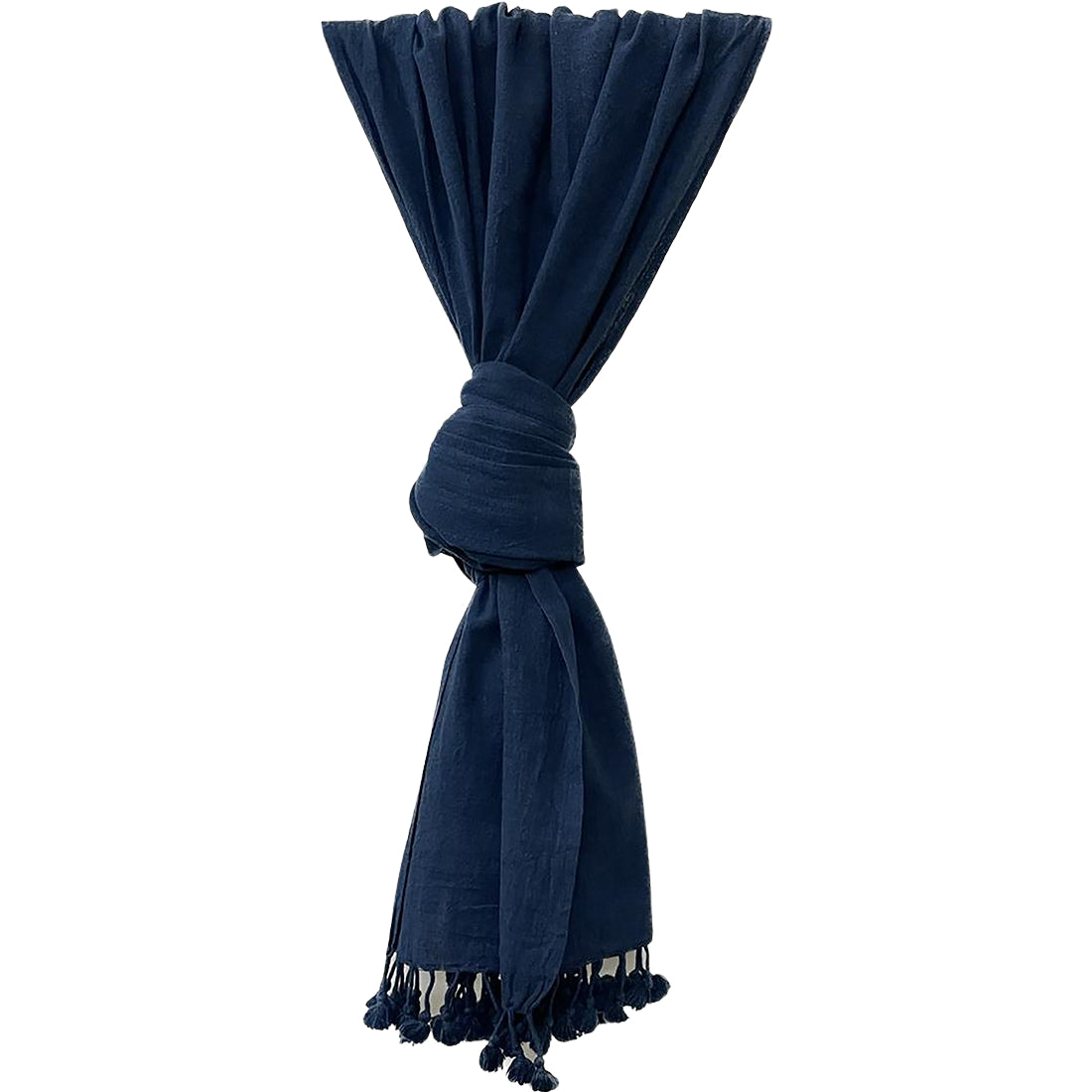 natural indigo dyed cotton scarf dark indigo
