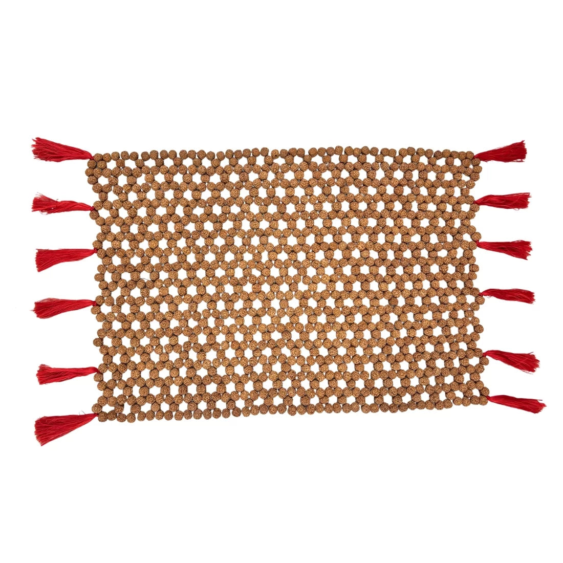 Rudraksh Bead Puja Aasan | Handcrafted Sacred Seat | House of Swadeshi