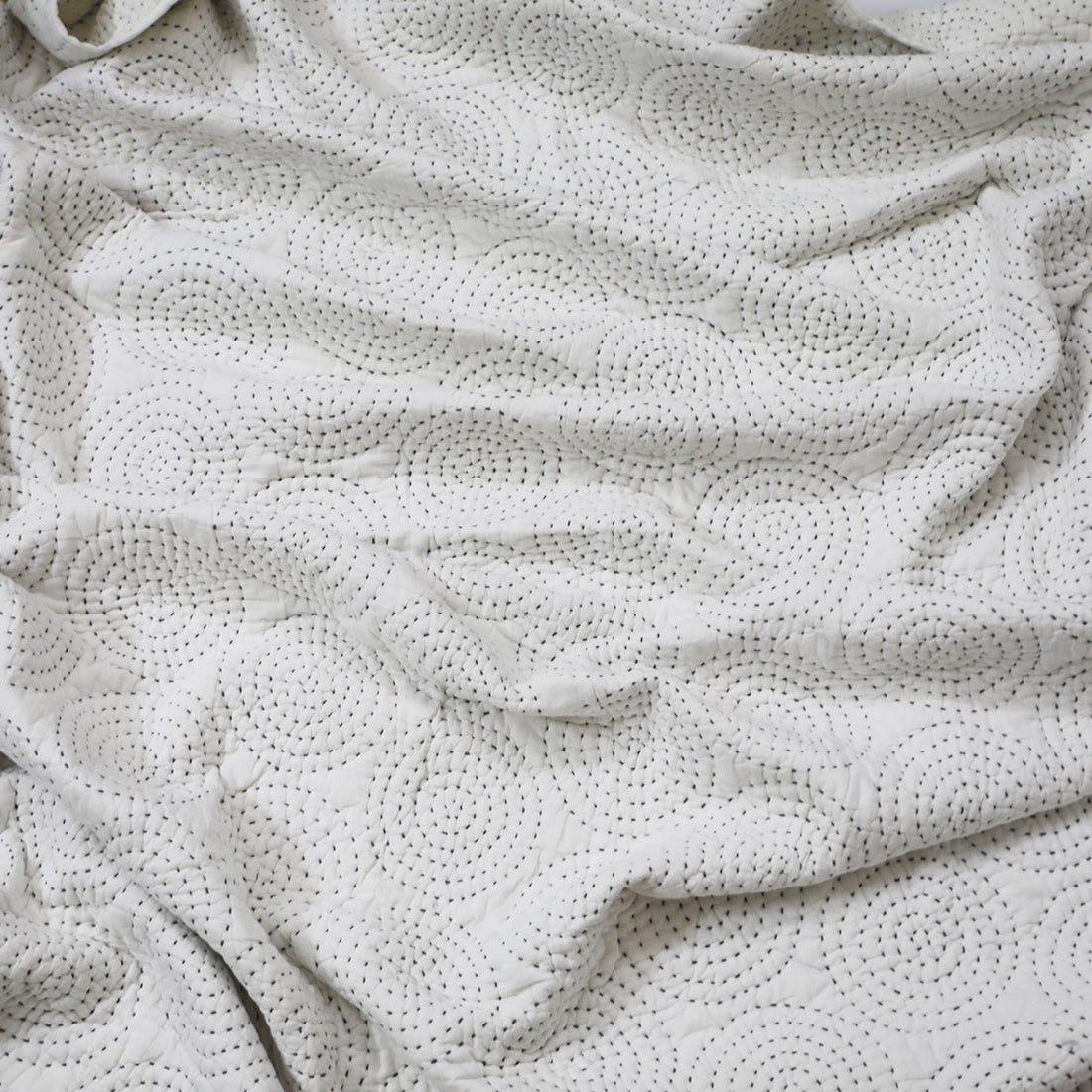 Natural Cotton White Bedspread
