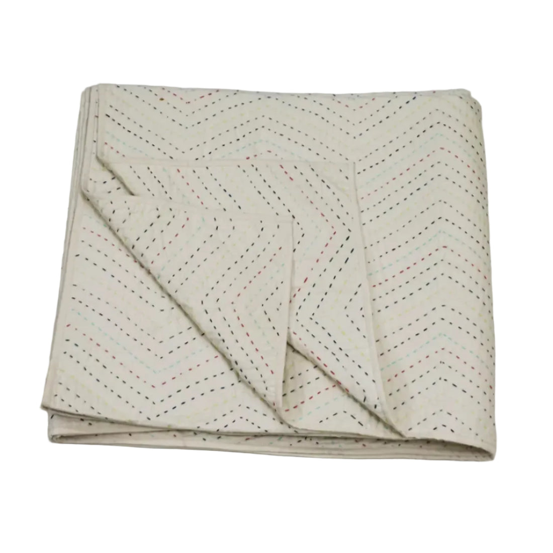 King Kantha Quilt In Organic Cotton – Handstitched by Indian Artisans