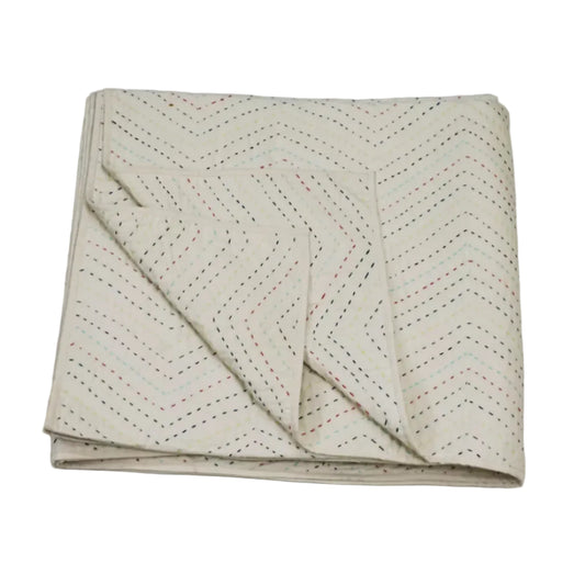 King Kantha Quilt In Organic Cotton – Handstitched by Indian Artisans