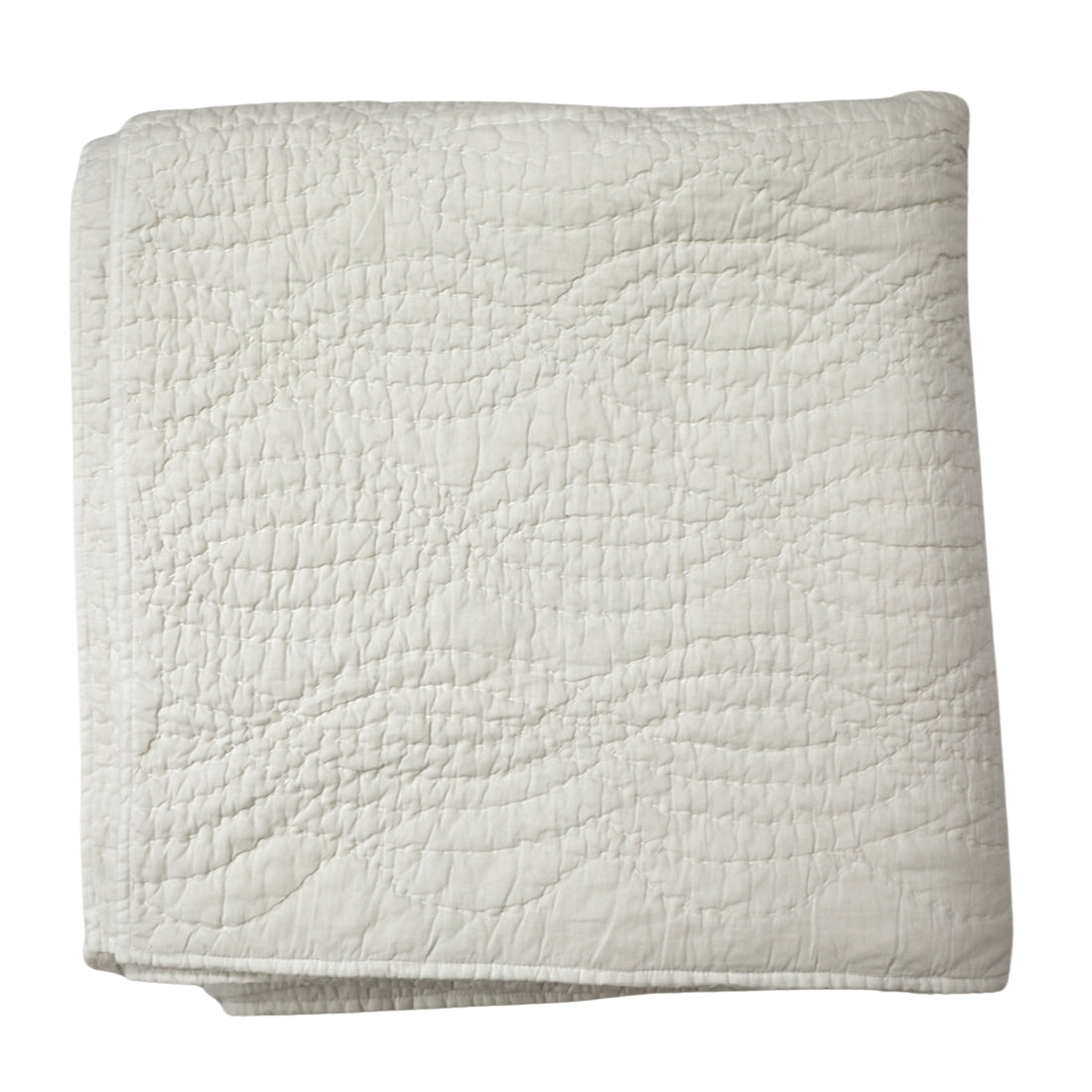 white handcrafted cotton quilt for everyday bedding
