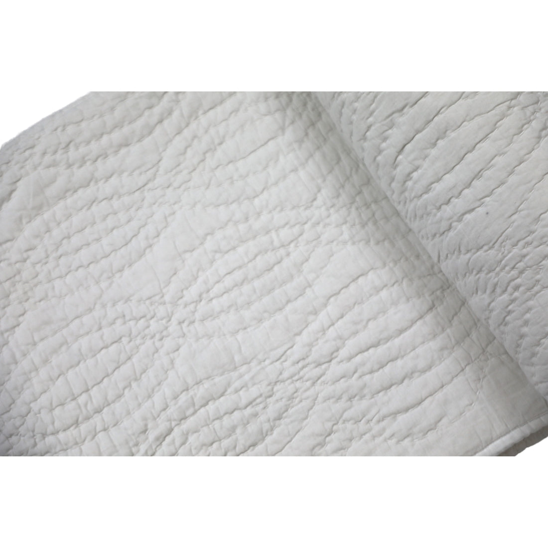 White Handcrafted Cotton Quilt