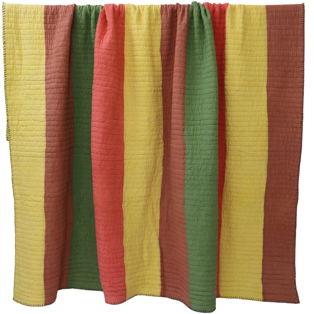Colour Block Cotton Patchwork Quilt