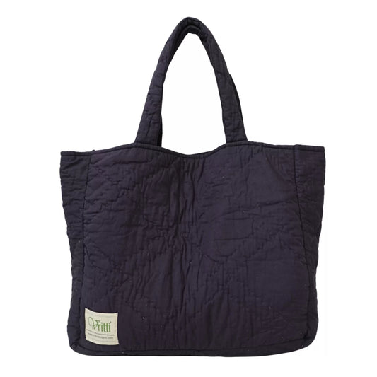 Kantha Quilted Handbag | Purple Cotton | House of Swadeshi