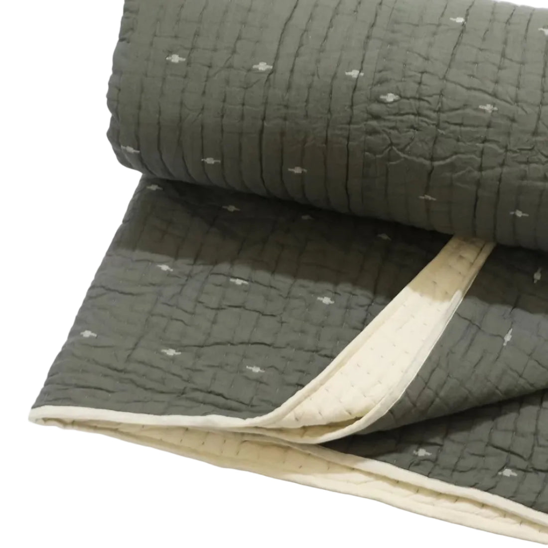 Gray Cotton Quilt – Jamdani Collection | King & Queen Size