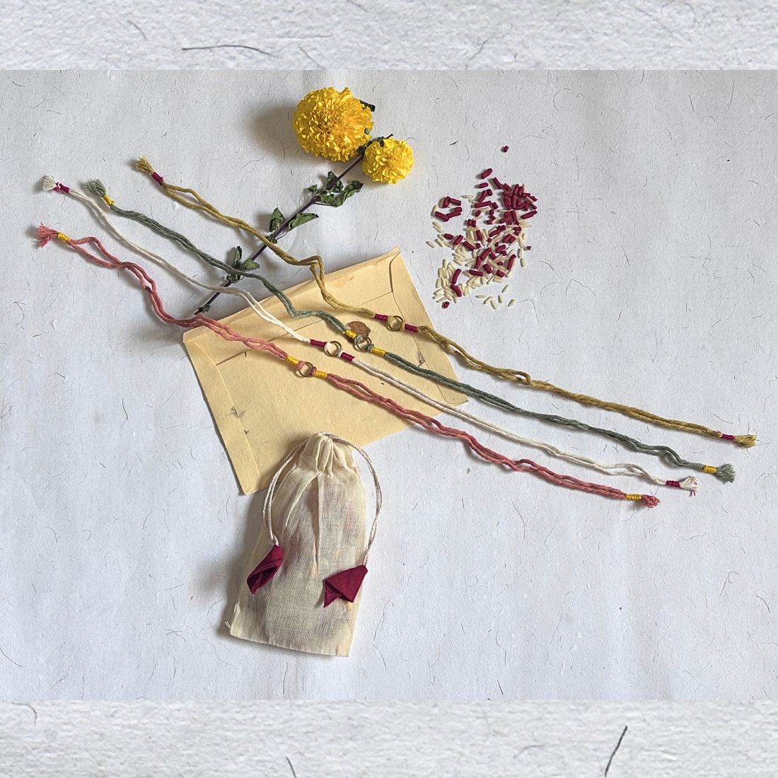 Traditional Handmade Rakhi | Mangalam Brass Rakhi | Set of 4