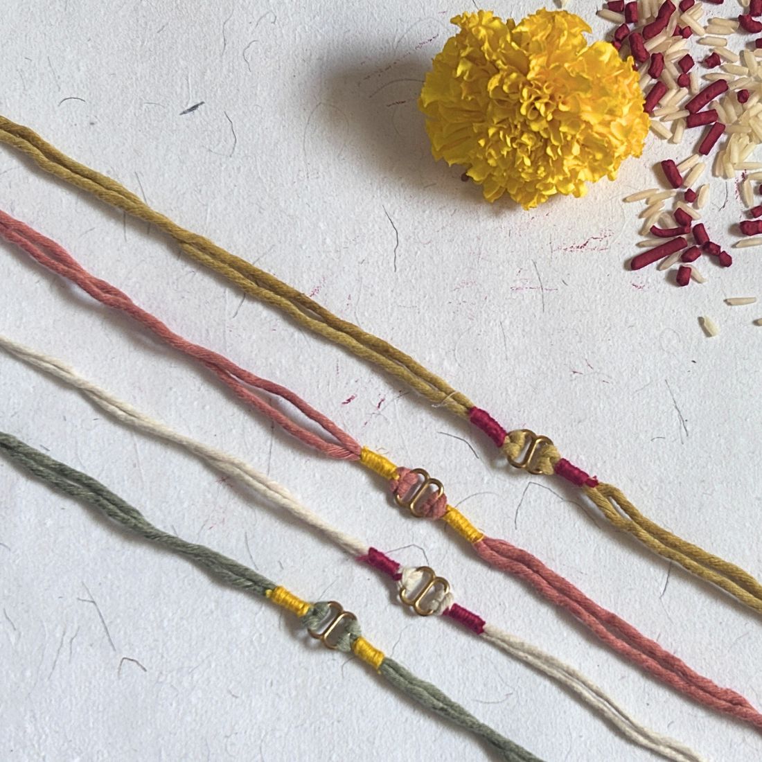 Organic Cotton Rakhi | Anant Valaya Handmade Rakhi | Set of 4