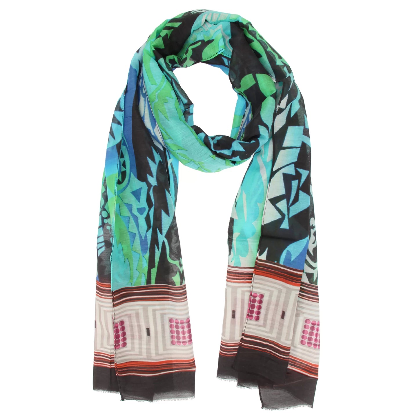 Digital Print Cotton Silk Scarf – Paisley Multicolour