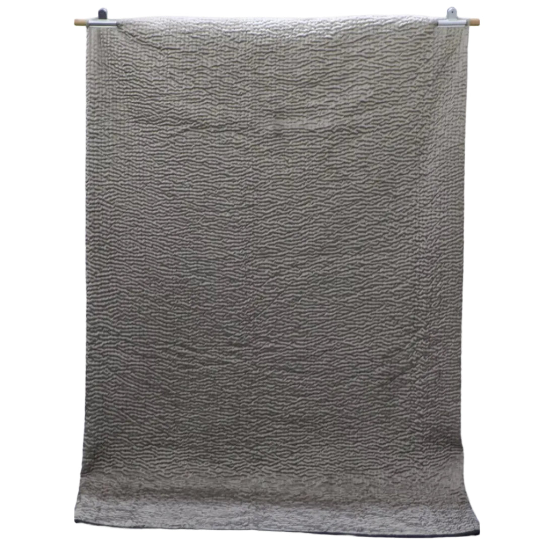 Luxury Silk Quilt in Bronze & Chocolate Brown | Kantha Handcrafted Queen Size