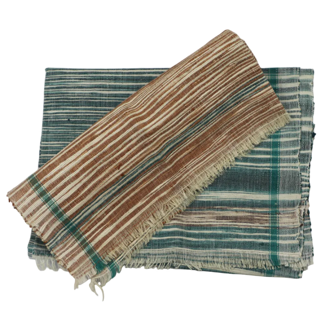 handloom cotton bath towel – earthy stripes made on handloom
