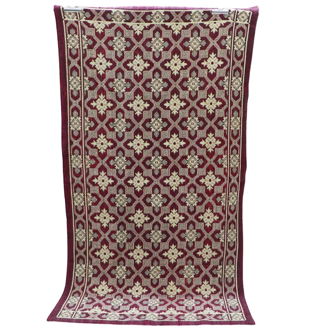 Vintage Cotton Dwar Throw — Double Weave Pit-Loom Textile (19th Century Sindh)