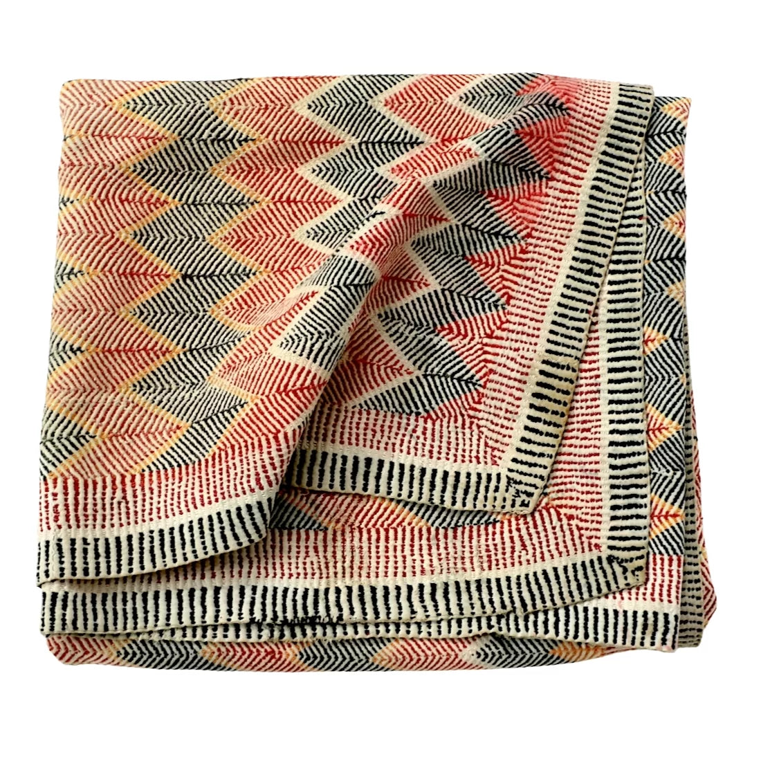 Chevron Pattern Vintage Kantha Textile – Vintage Kantha Quilt Panel | Vintage Kantha Quilt India