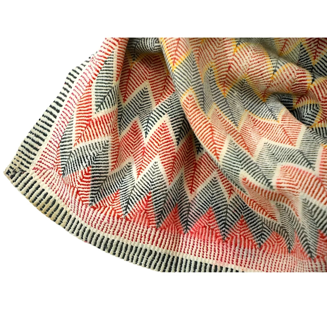 Vintage Kantha Quilt– Chevron Pattern Vintage Kantha Textile