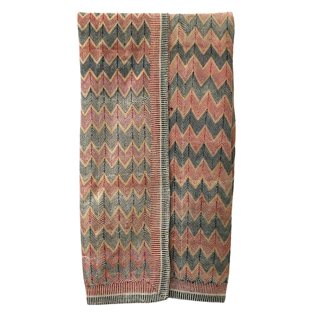 Vintage Kantha Quilt– Chevron Pattern Vintage Kantha Textile