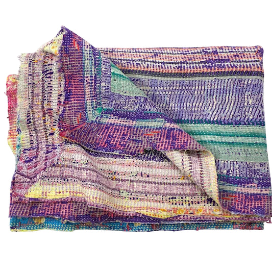 Upcycled Kantha Quilt Textile | Vintage Kantha Quilt India