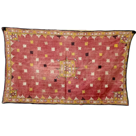 Vintage Kutch Embroidered Textile Wall Panel | Indian Folk Art Heritage