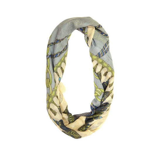 Digital Print Woolen Scarf – Multicolour Rope Design