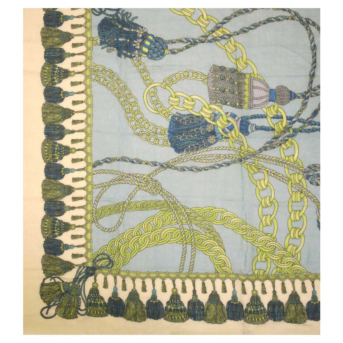 Digital Print Woolen Scarf – Multicolour Rope Design