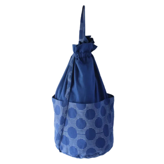 Indigo Bucket Bag | Hand Block Print Cotton | Women Artisans | House of Swadeshi