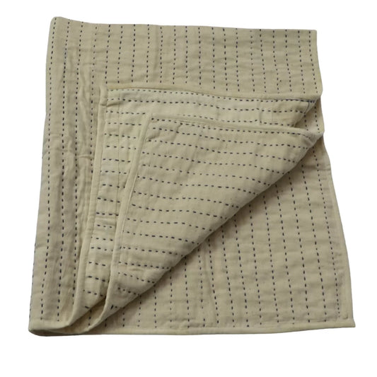 Gift for Newborns – Handwoven Organic Cotton Kantha Baby Quilt