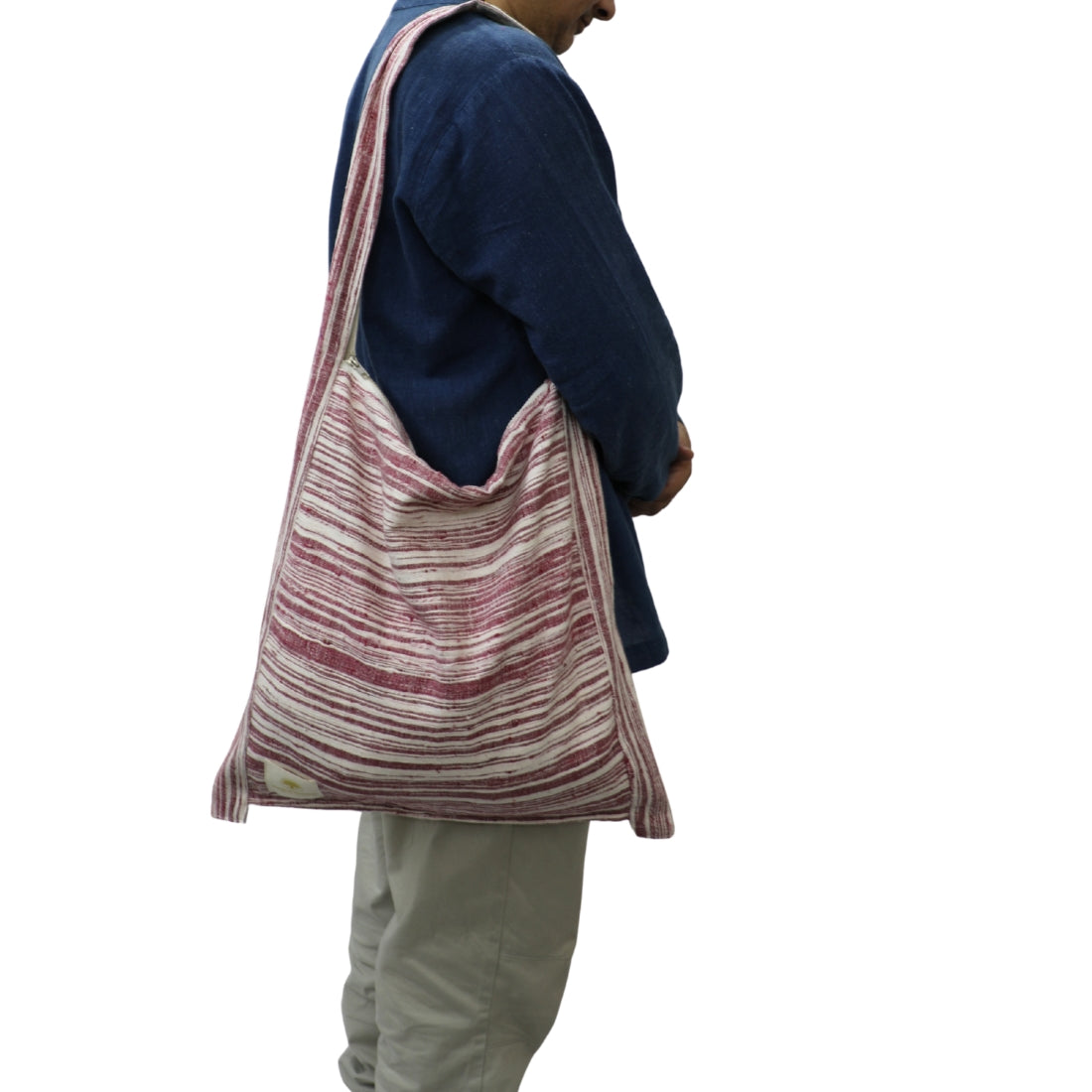 Unisex Jhola Bag in Beautiful Deep Pink colour