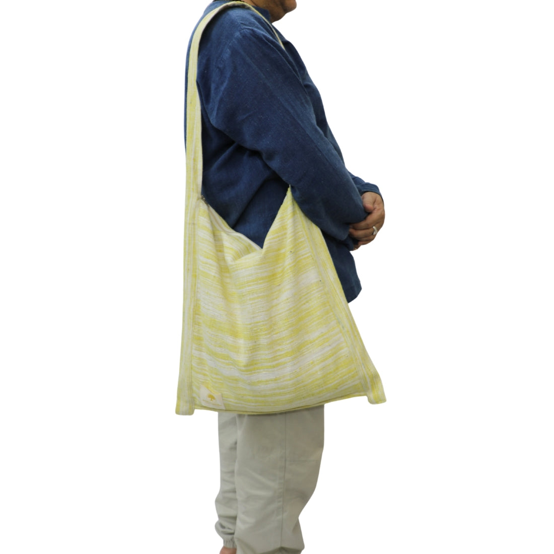Handwoven Jhola Bag Cotton – Lemon Yellow