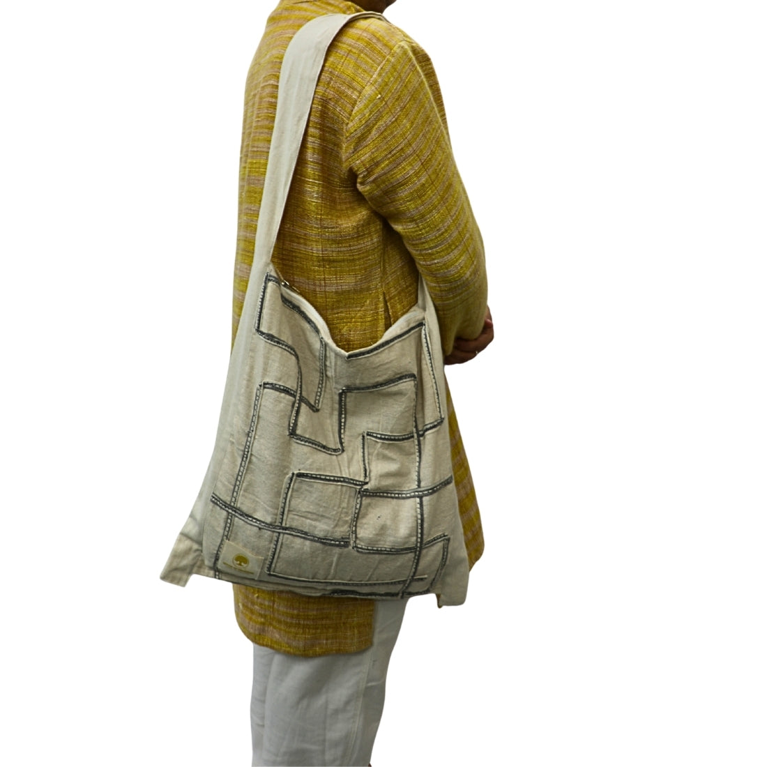Artisanal Jhola Bag in Textured fabric