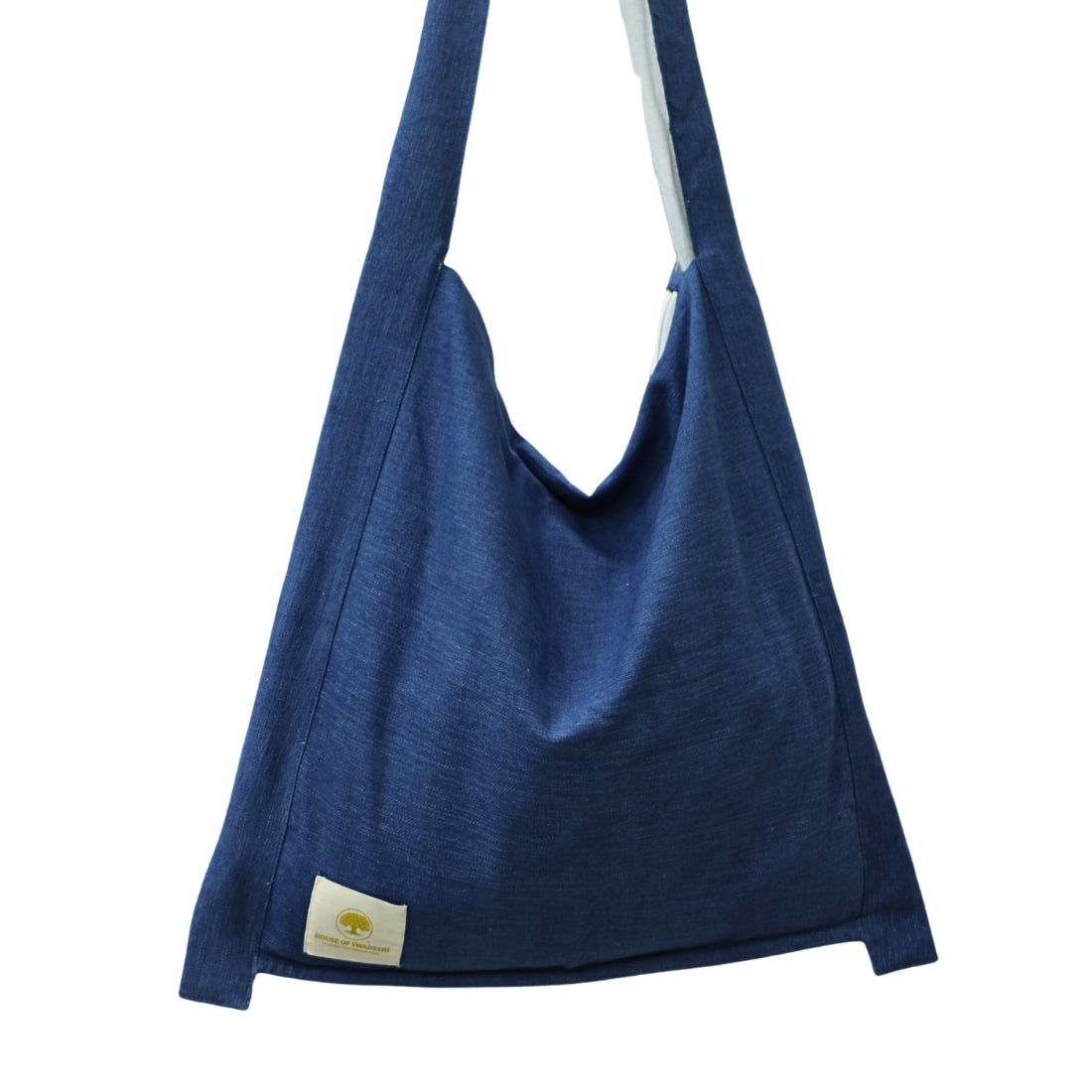Blue Jhola Bag in Handloom Cotton
