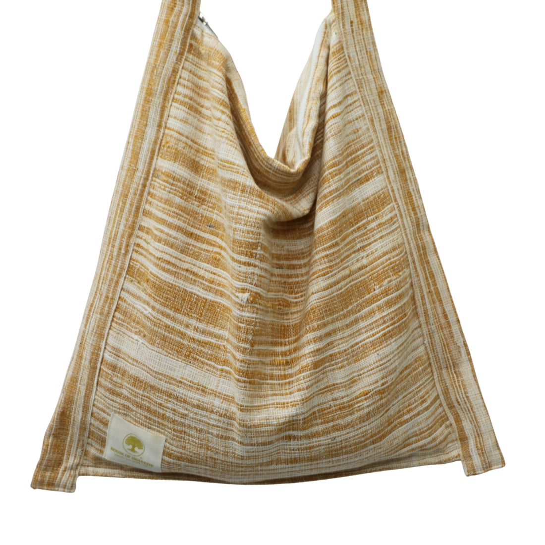 Handloom Cotton Shoulder Bag Jhola – Mustard Yellow