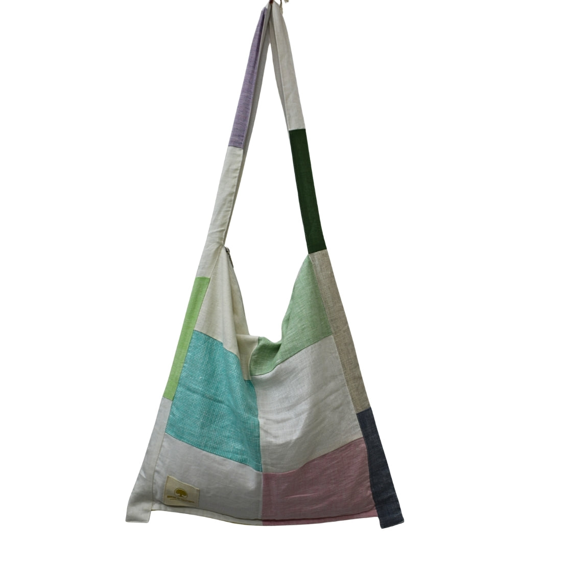 Beach Bag in Linen Patchwork