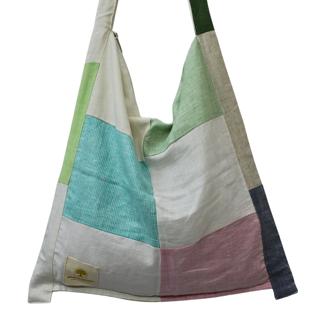 Beach Bag in Linen Patchwork