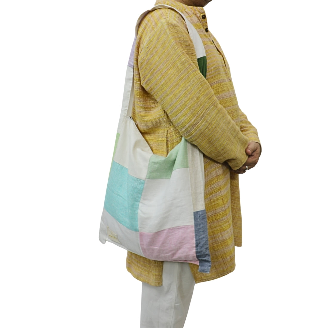 Beach Bag in Linen Patchwork