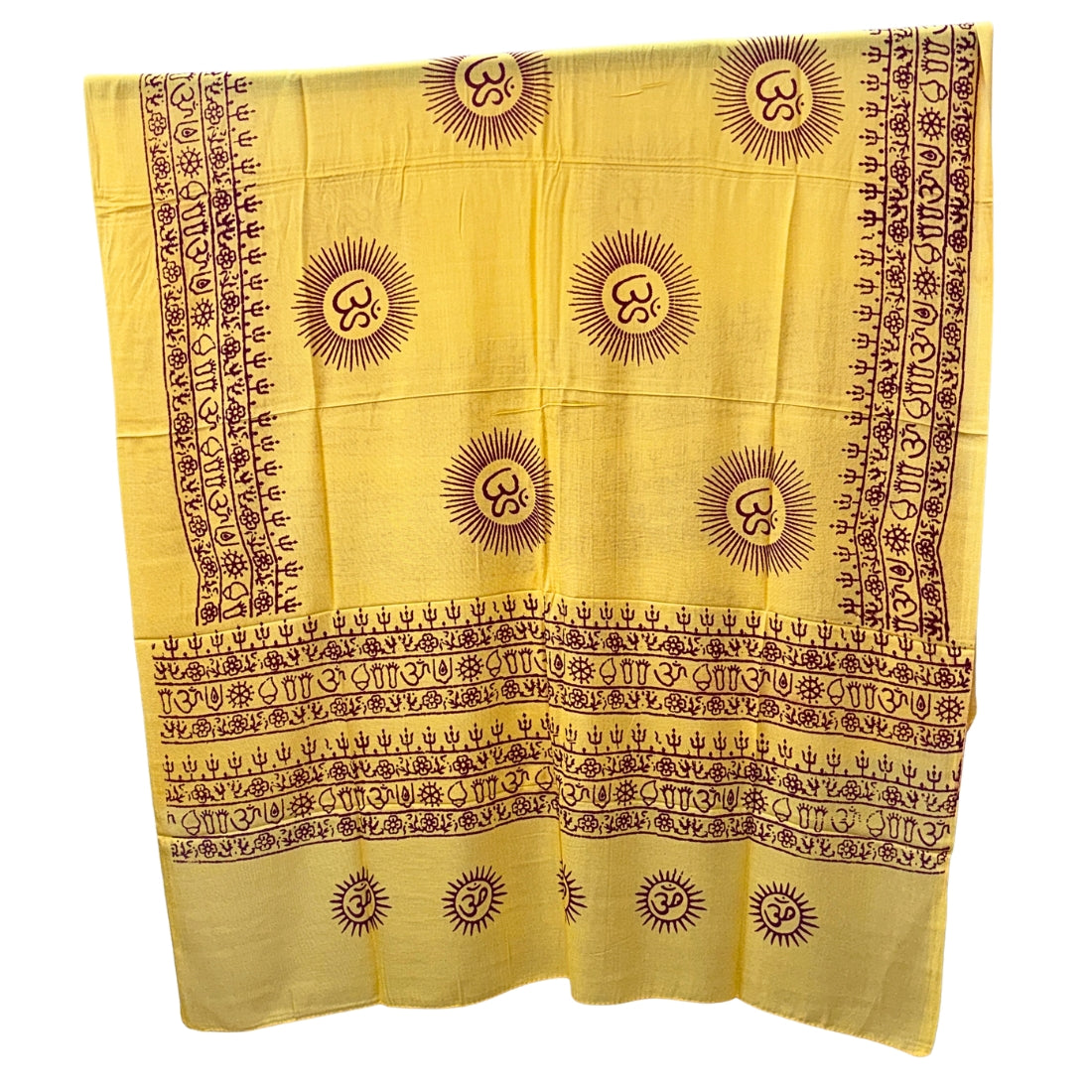 Om Print Stole in Rayon Lightweight Spiritual Shawl / stole