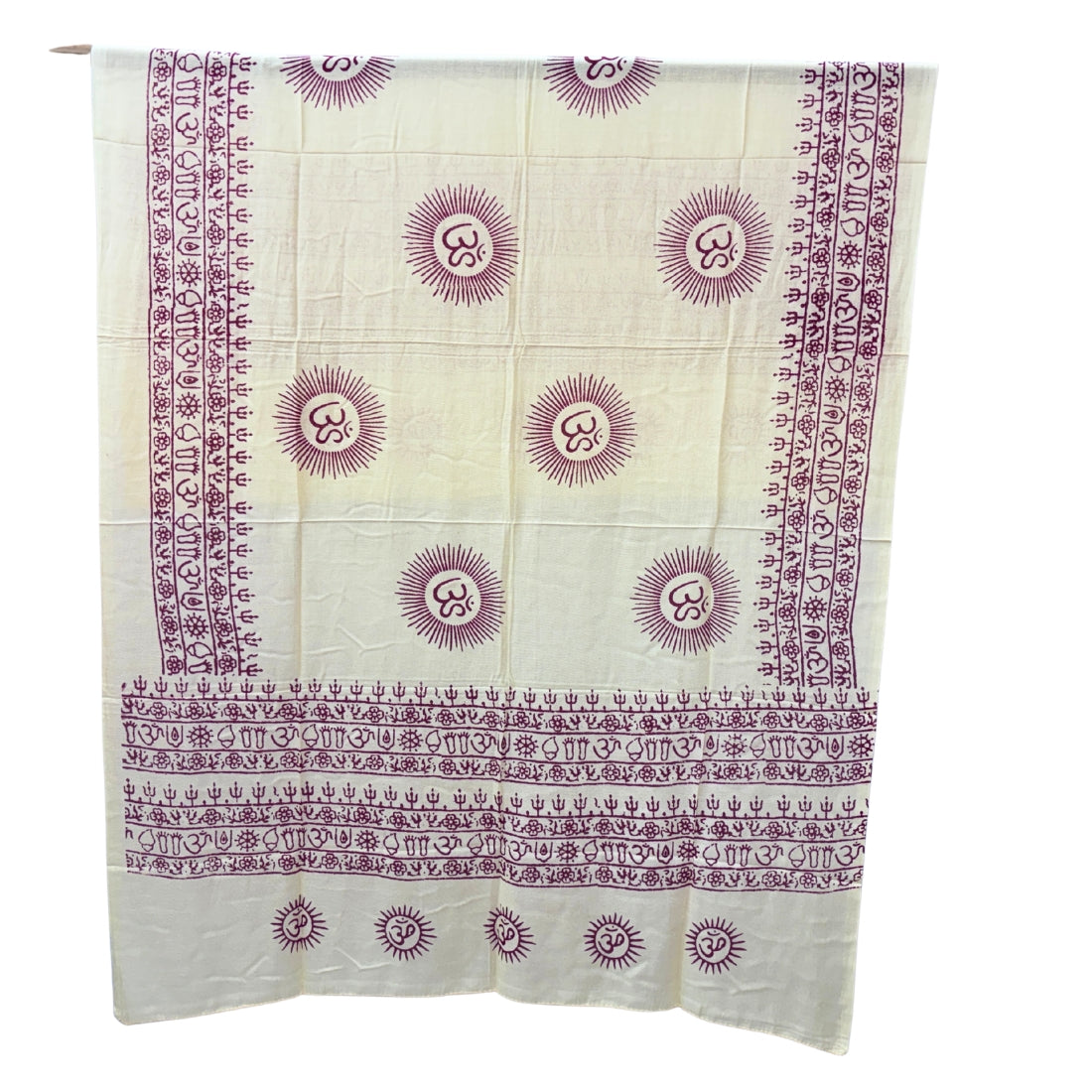 Om Print Stole in Rayon Lightweight Spiritual Shawl / stole