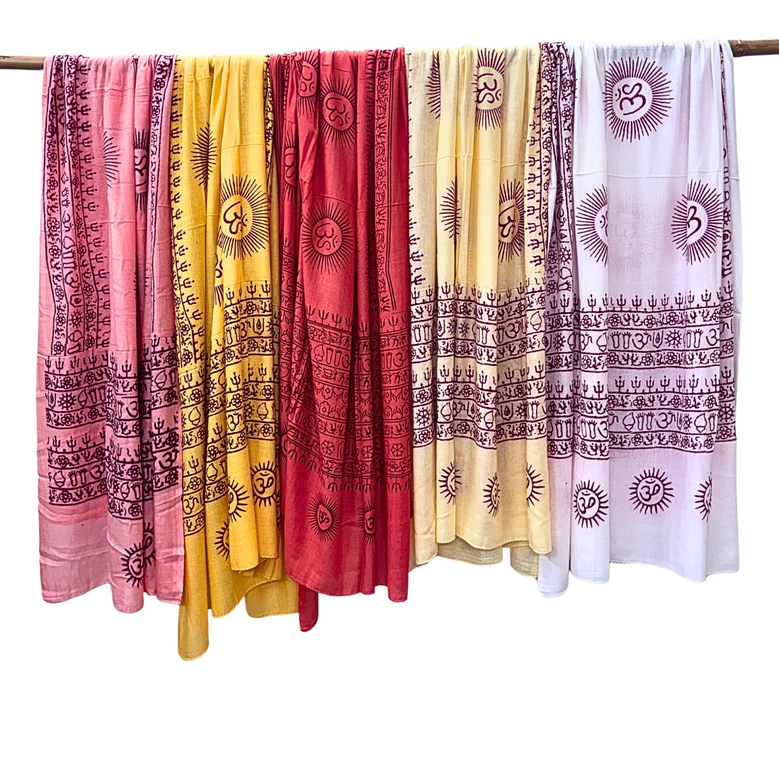 Shop a soft Om Print Stole in Rayon for pooja, temple visits, festivals, spiritual travel and meaningful gifting. Religious stoles, shawl buy online.