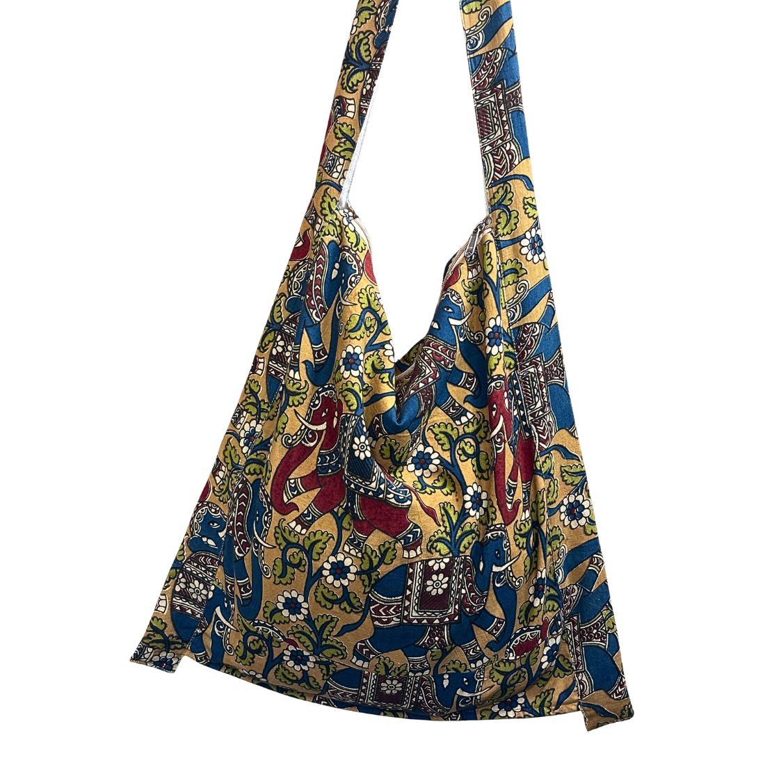Printed Animals Jhola Bag | Hand-Block Natural Dye Cotton