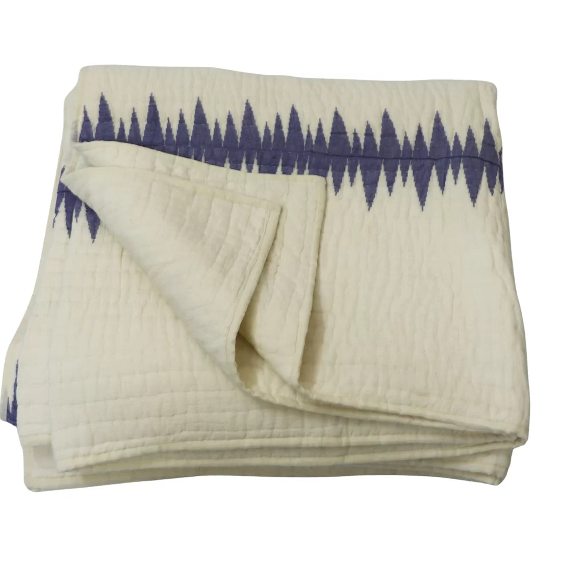 Handwoven Jamdani Cotton Quilt Set – Lightweight Double Bed Quilt with Shams