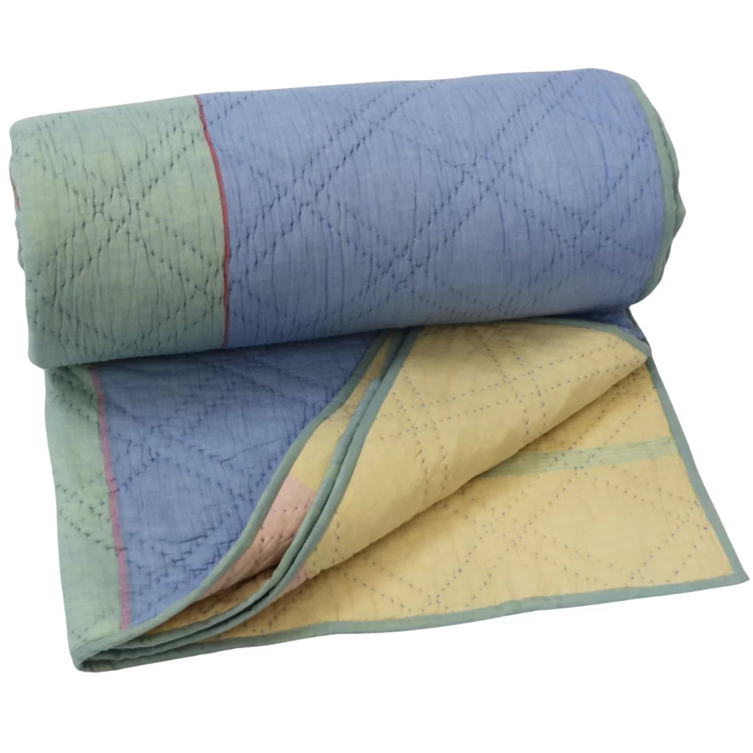 Lightweight Quilt for Summer – Marshmallow Collection | Handwoven Kantha Bedding Set