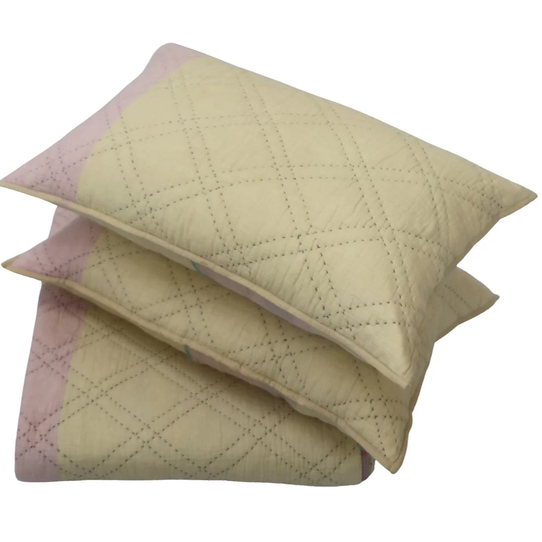 Lightweight Quilt Set – Marshmallow Collection | Egg Nog & Aqua Ice | King, Queen & Twin