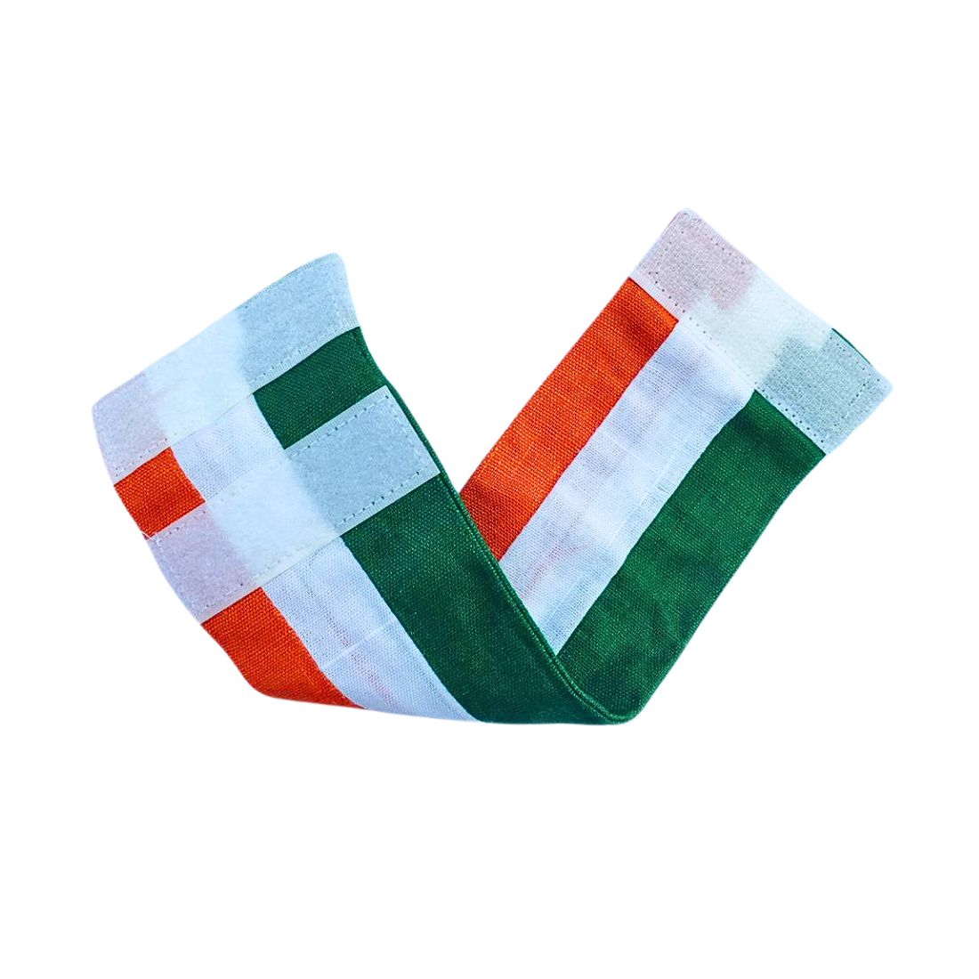 Handloom Tricolour Wrist Band – Hand Spun & Hand Woven Tiranga Band with Velcro Adjuster